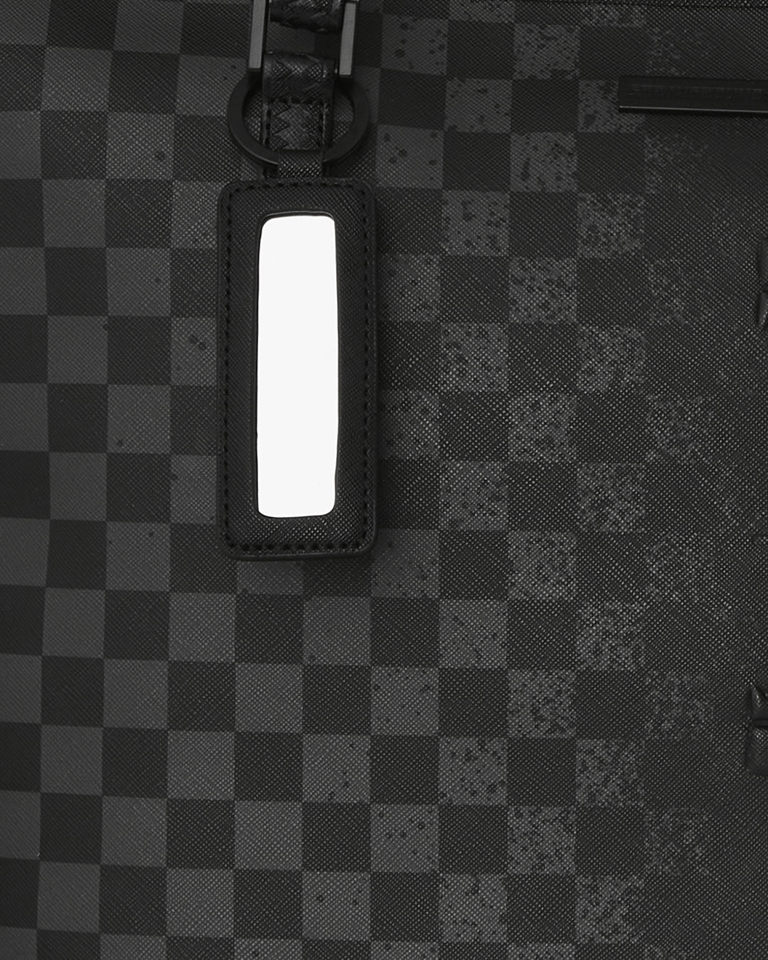 Half Spritz Black/grey Check Tote - Image 4