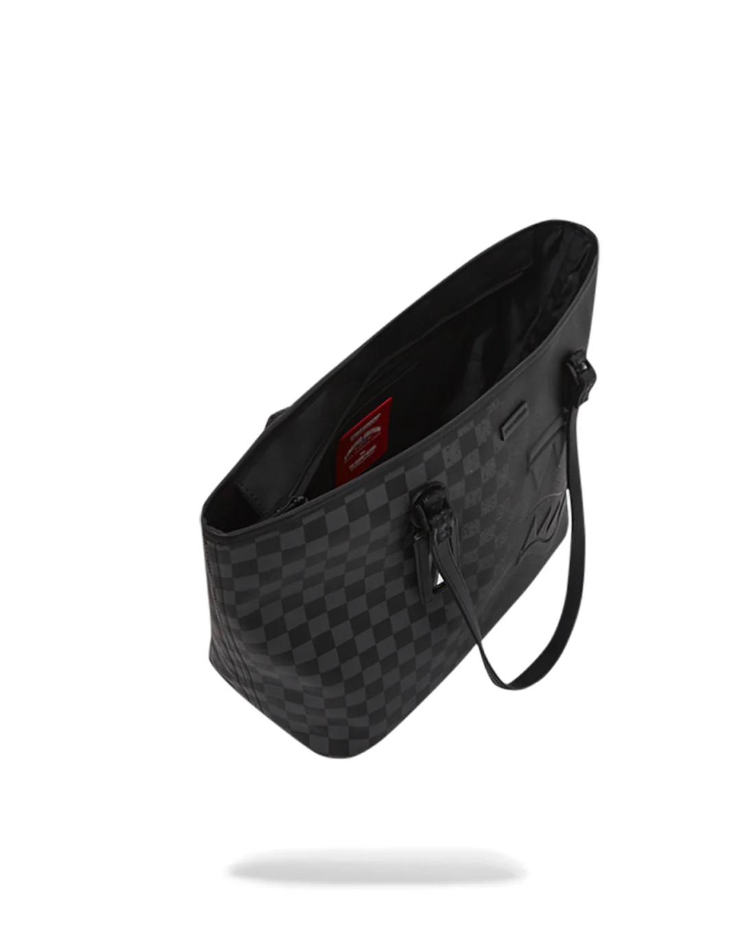 Half Spritz Black/grey Check Tote - Image 5