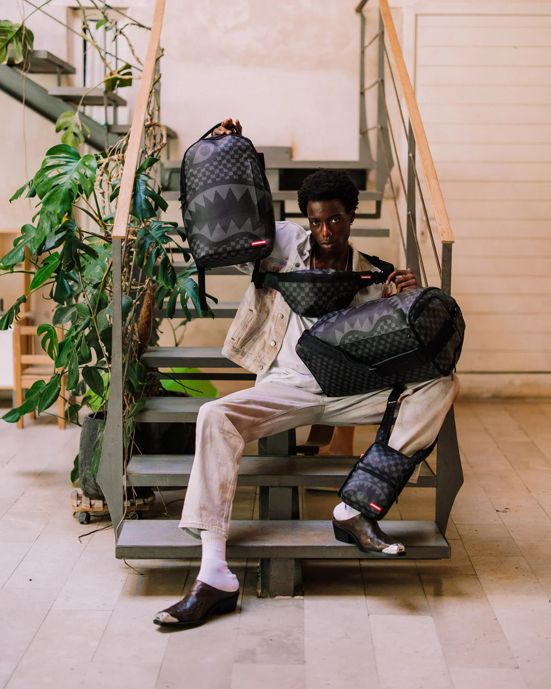 Hangover Drip Check Backpack - Image 4
