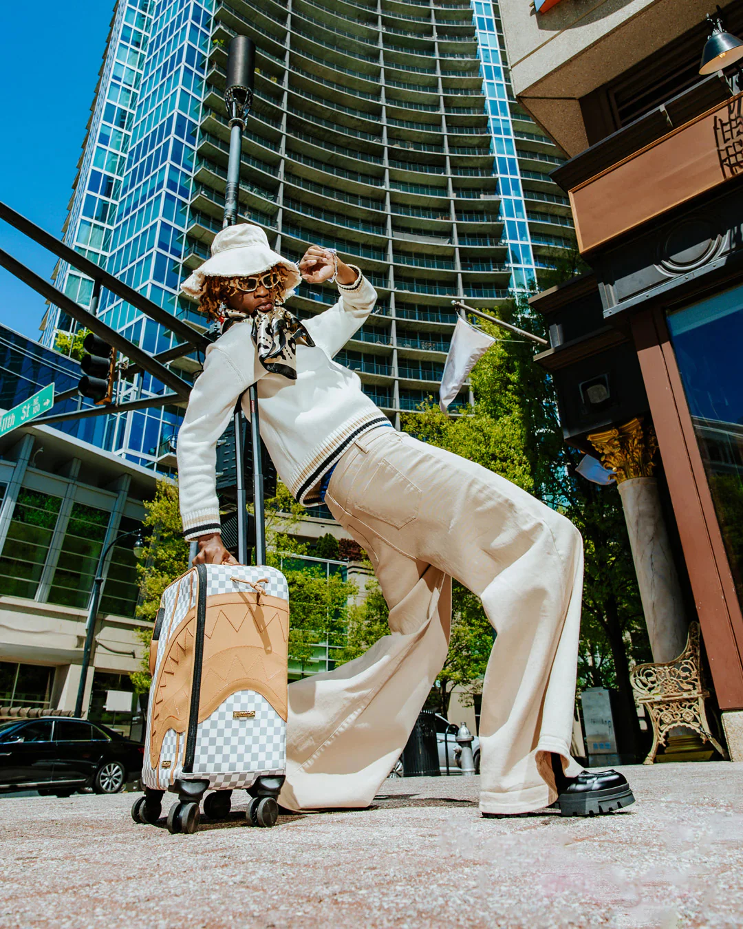 Henny Raceway Cream Carry On Soft Luggage - Image 9