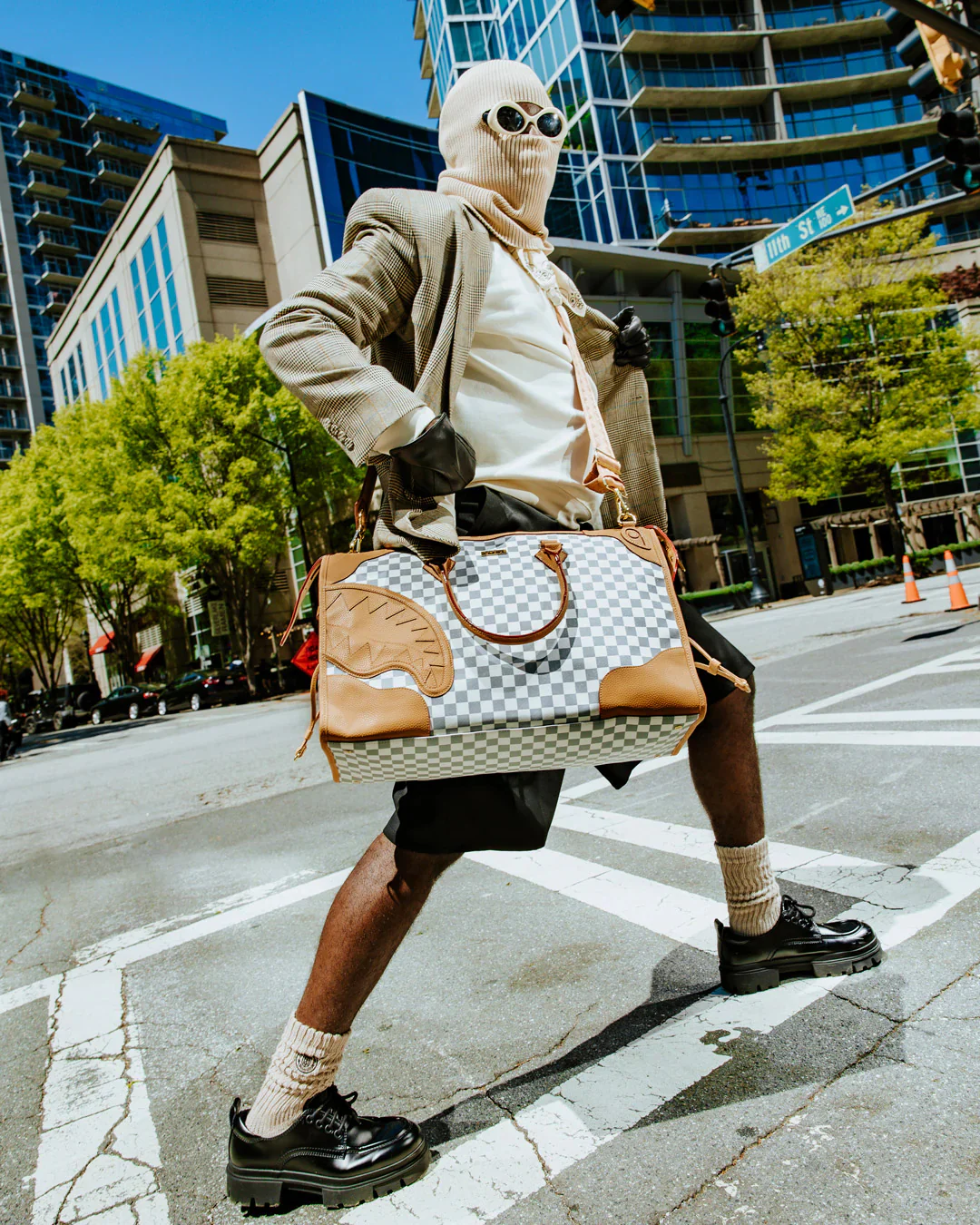 Henny Raceway Cream Pyramid Duffle - Image 4