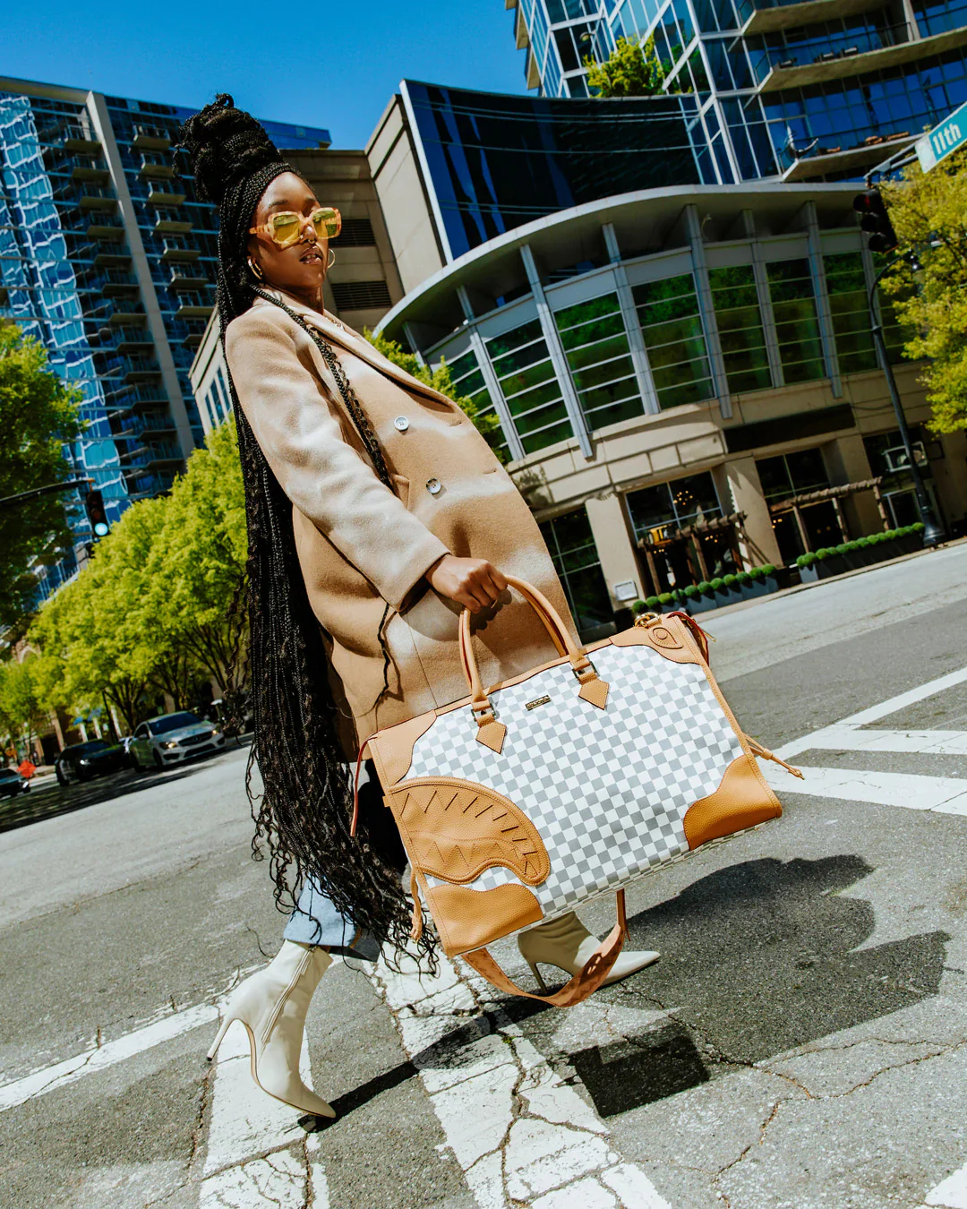 Henny Raceway Cream Pyramid Duffle - Image 6