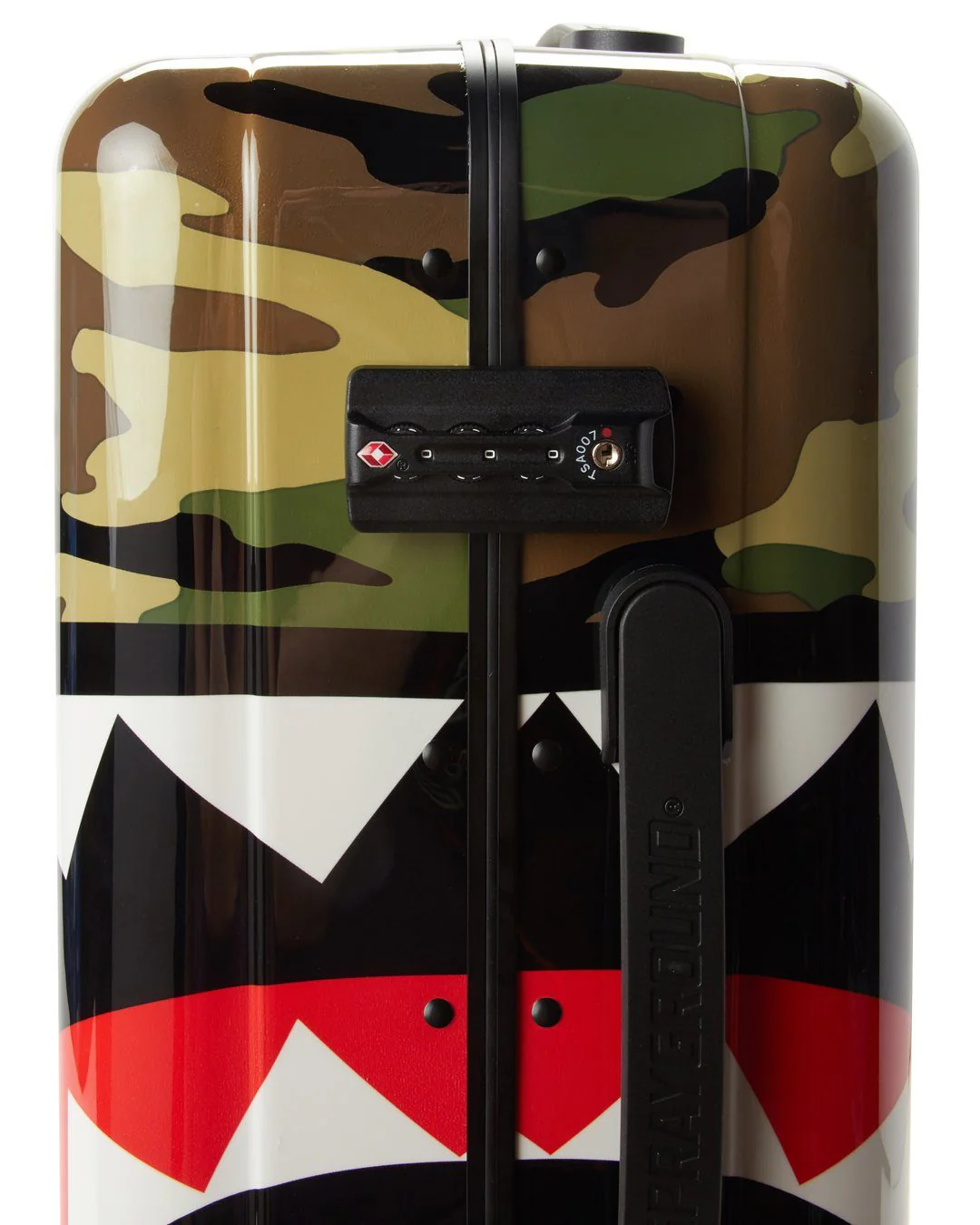 Camo Shark Mouth Large Luggage - Image 5