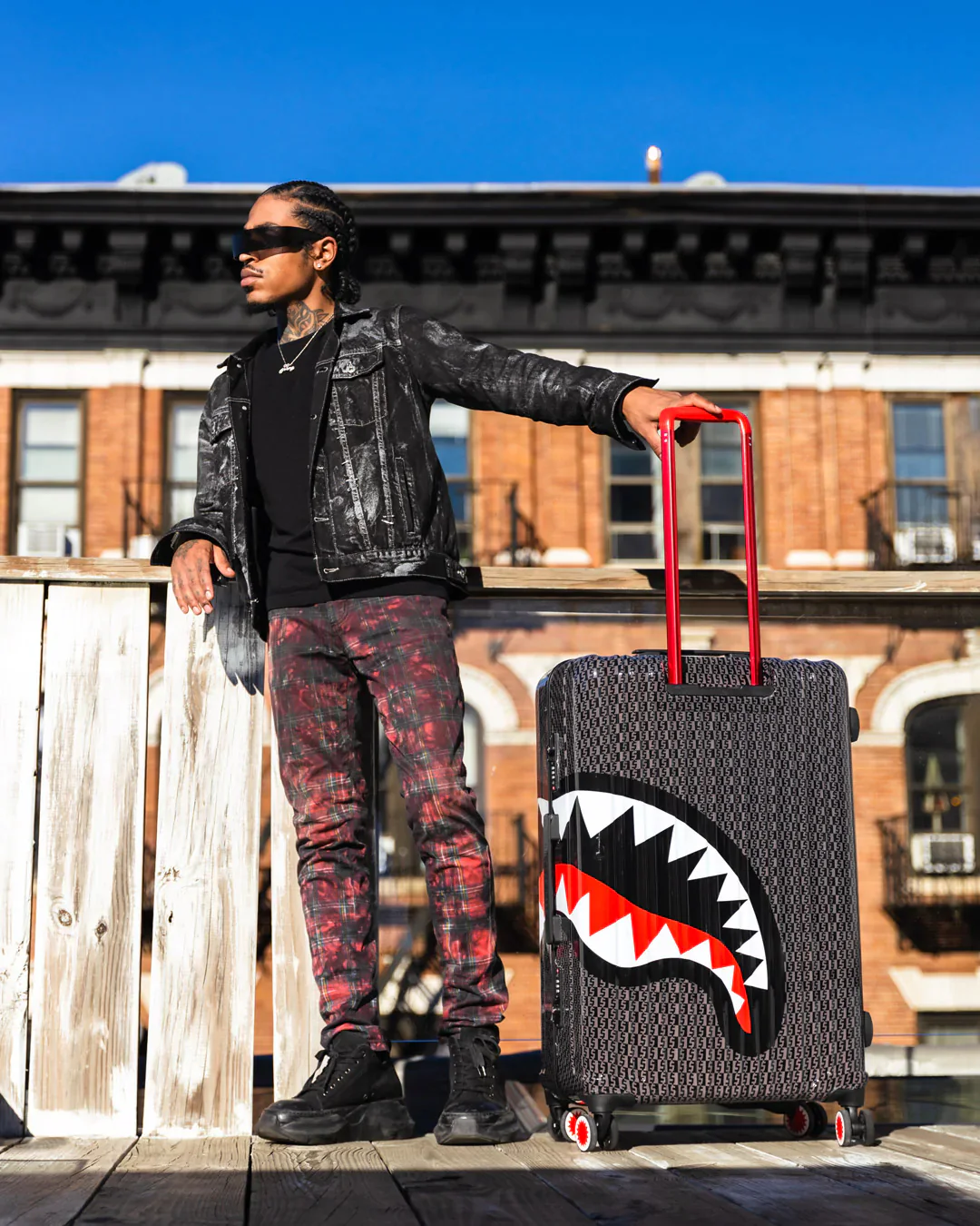 Grey Money Check Luggage 910cl182nsz - Image 7