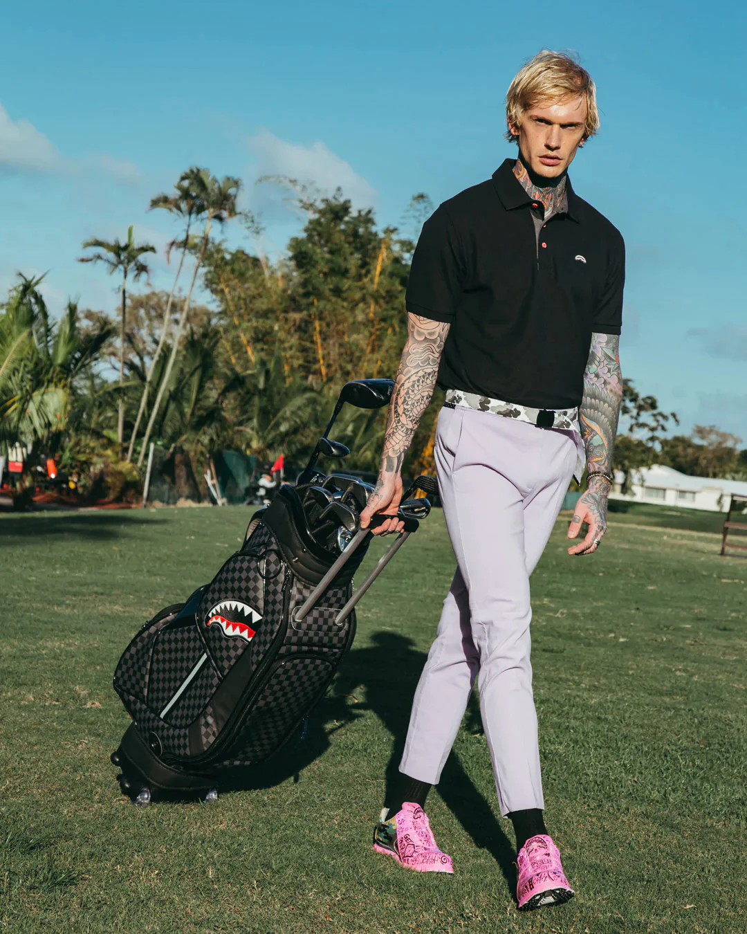 Sharks In Paris Black Golf Bag - Image 2