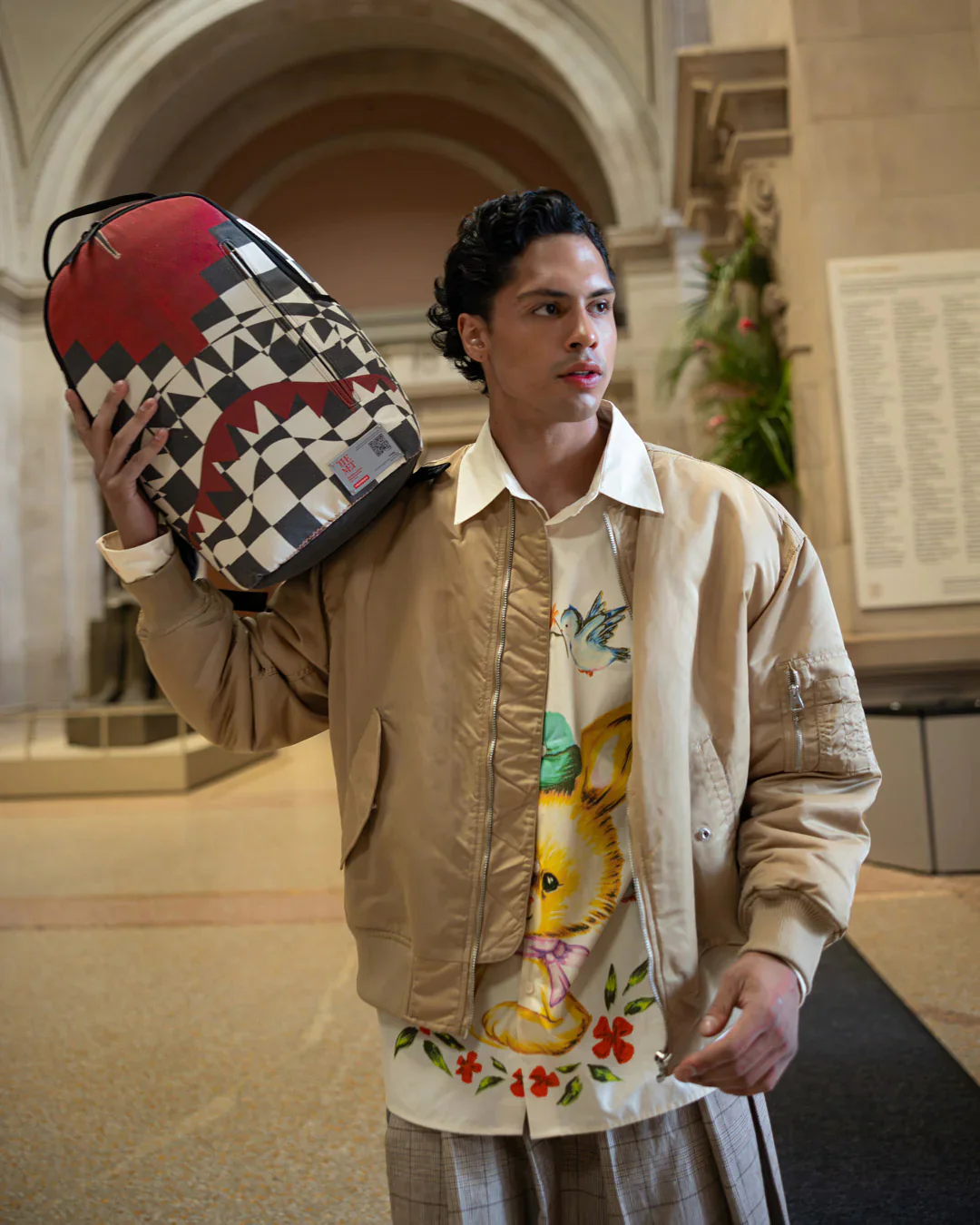 Met Checkboard Tunic Backpack - Image 2