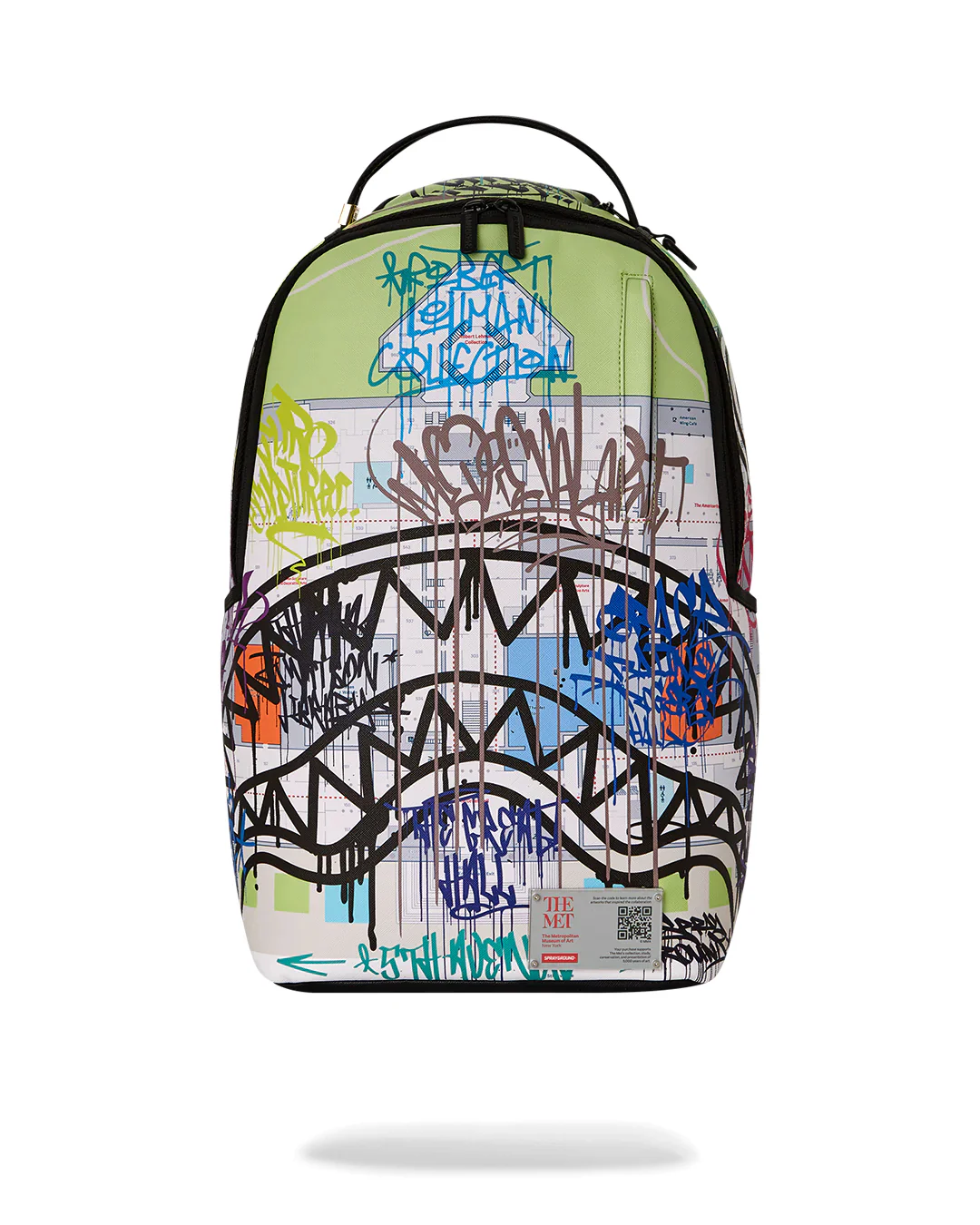 Met Graffiti Map Shark Backpack