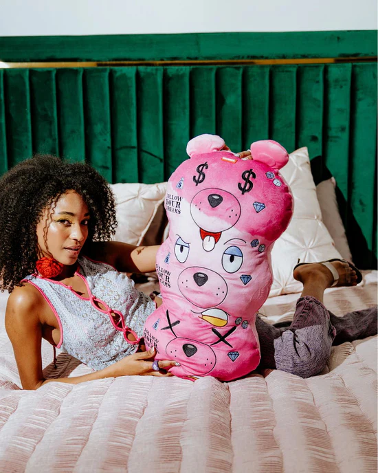 Triple Bear Pink Pillow - Image 6