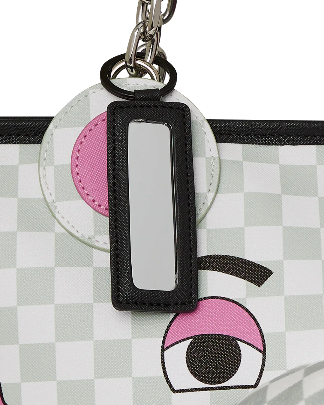 Pink&cream Check Moneybear Head Tote - Image 7