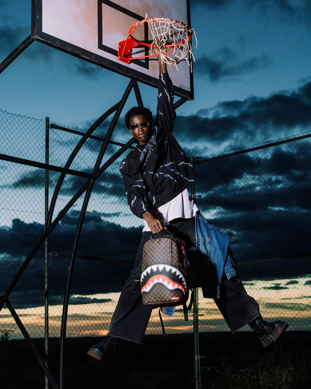 Sharks In Paris Blur Backpack - Image 13