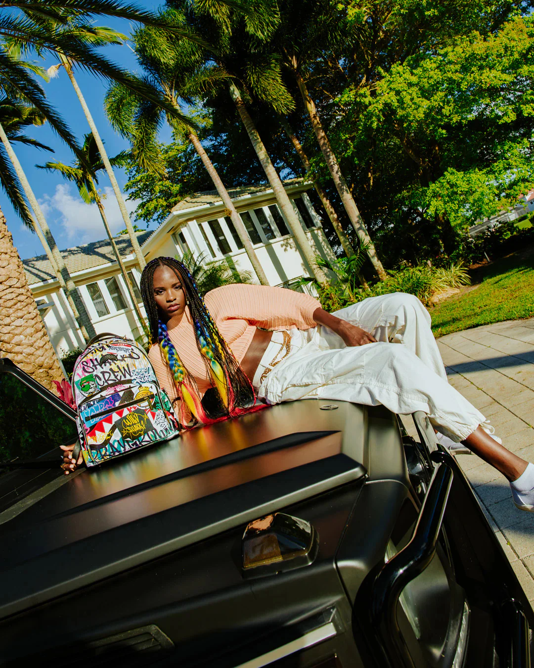 Sip The Rizz Cream Chateau Backpack - Image 10