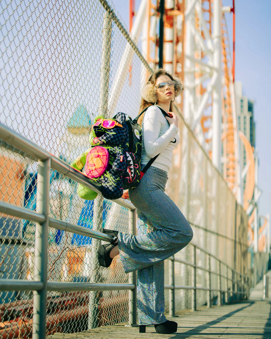 Slime Dime Bear On Bag Backpack - Image 4