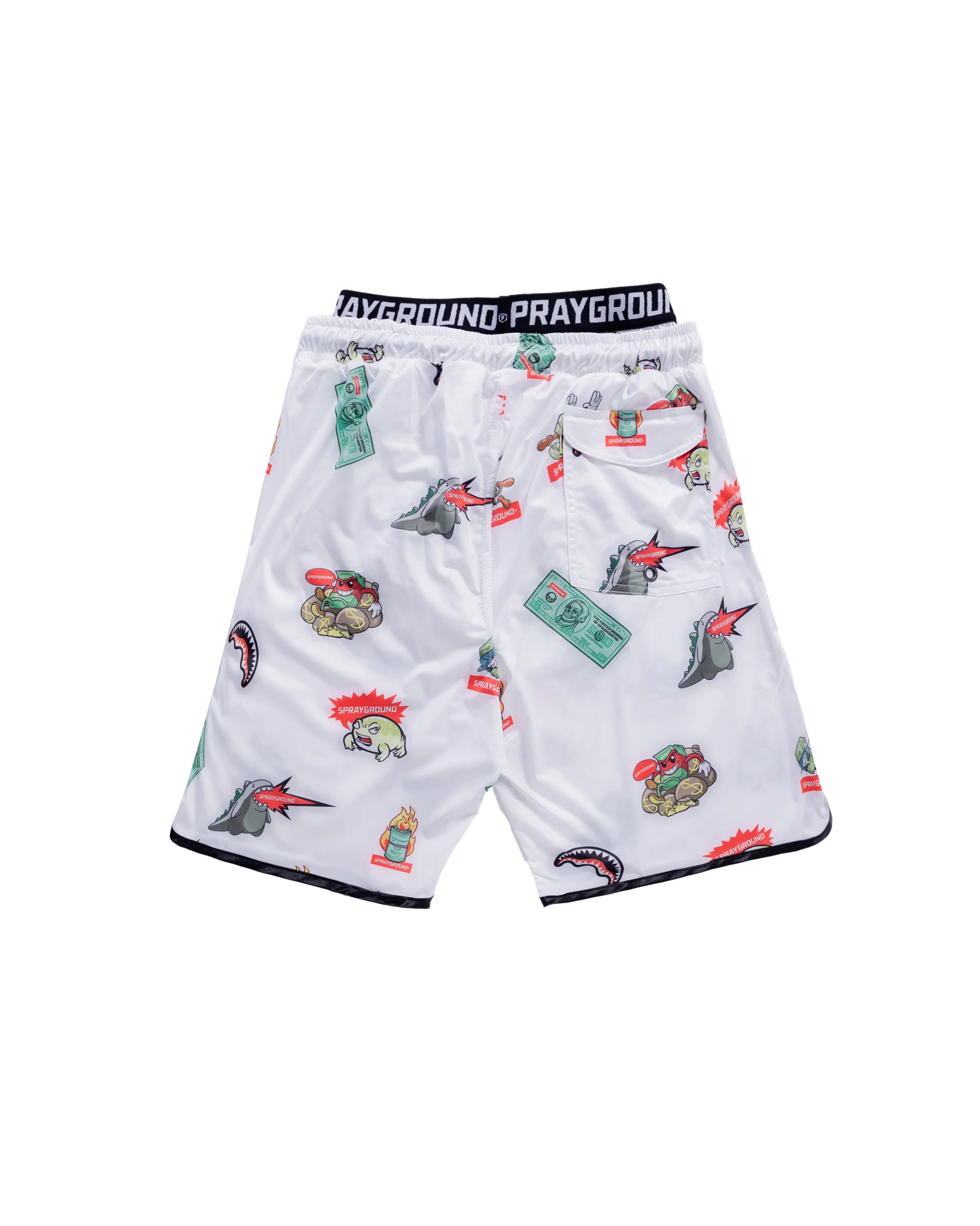 Patch All-in White Swim Shorts - Image 4