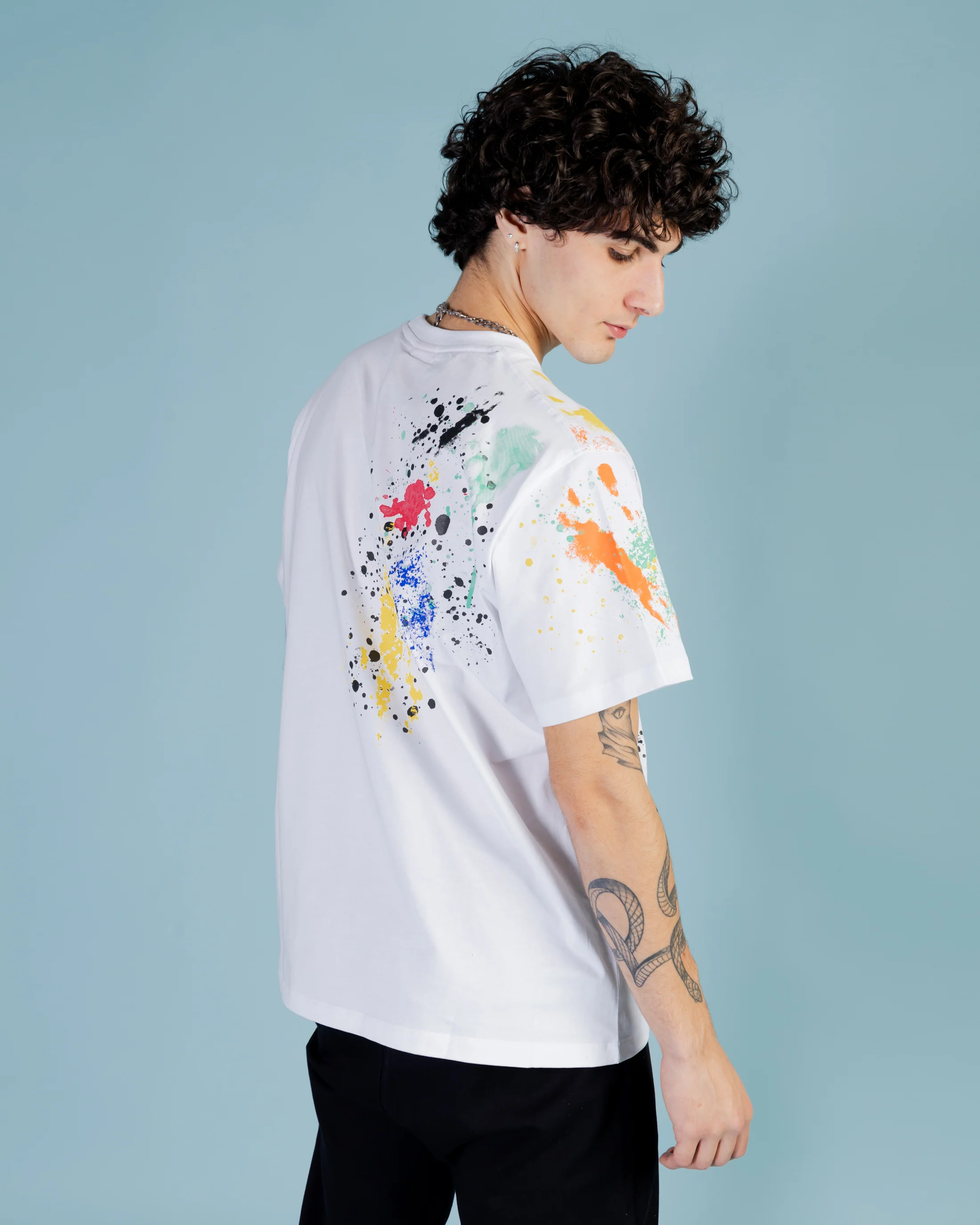 Color Splat Regular T-shirt Wht - Image 5