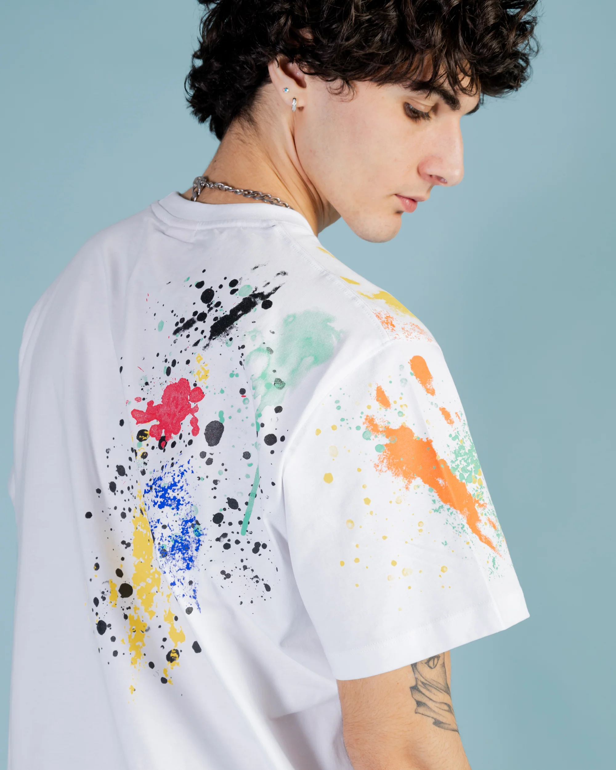 Color Splat Regular T-shirt Wht - Image 6