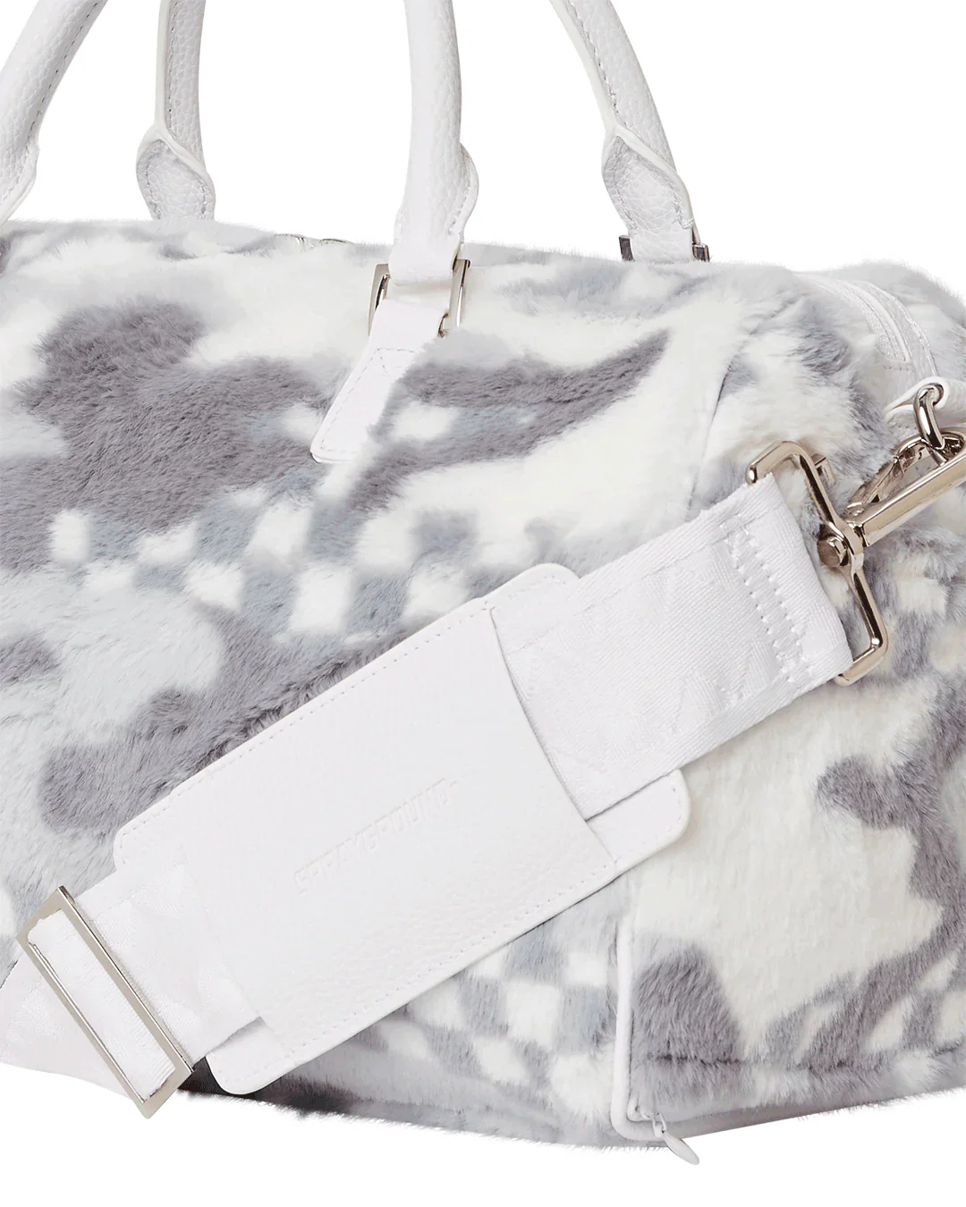 White 3am Fur Mini Duffle - Image 7