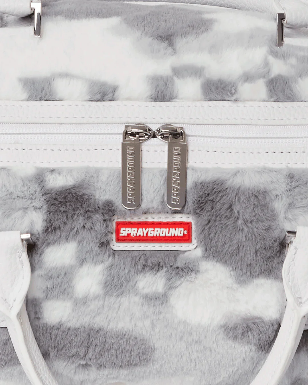 White 3am Fur Mini Duffle - Image 8