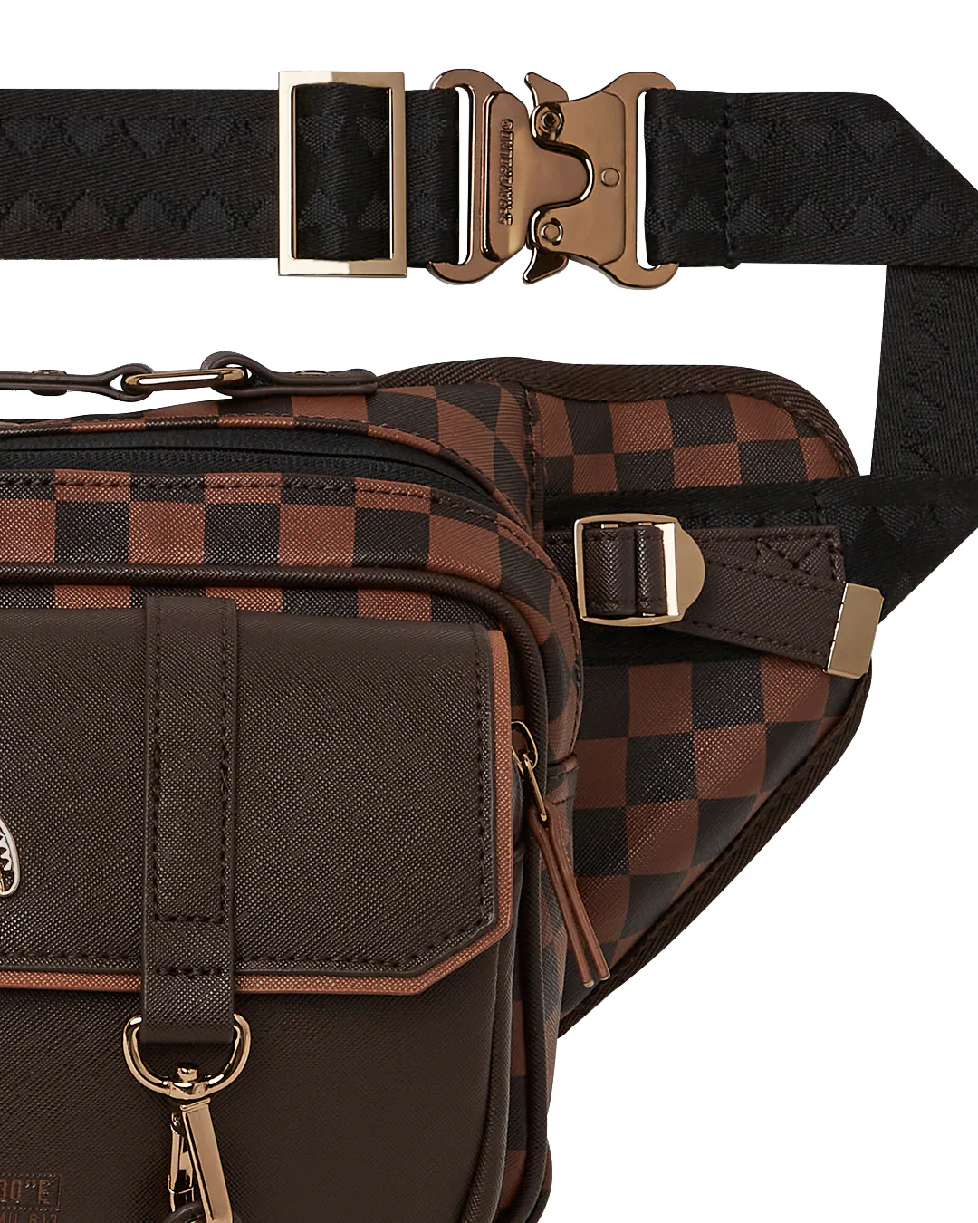 Brown Checkered Special Ops Crossbody - Image 4