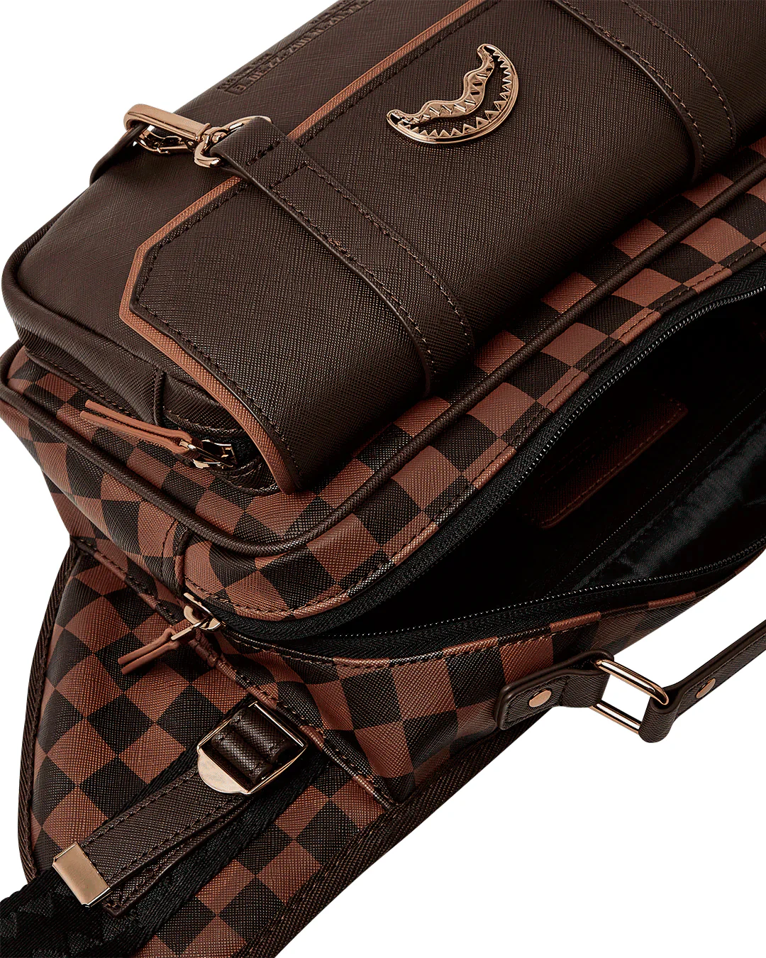 Brown Checkered Special Ops Crossbody - Image 7