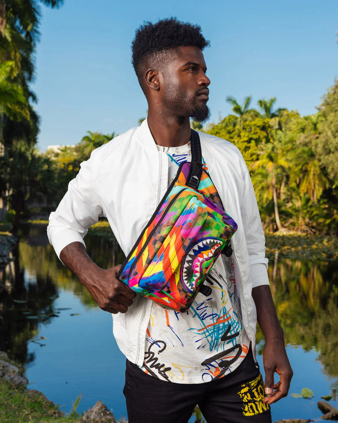 Sharks In Paint Cargo Crossbody - Image 4