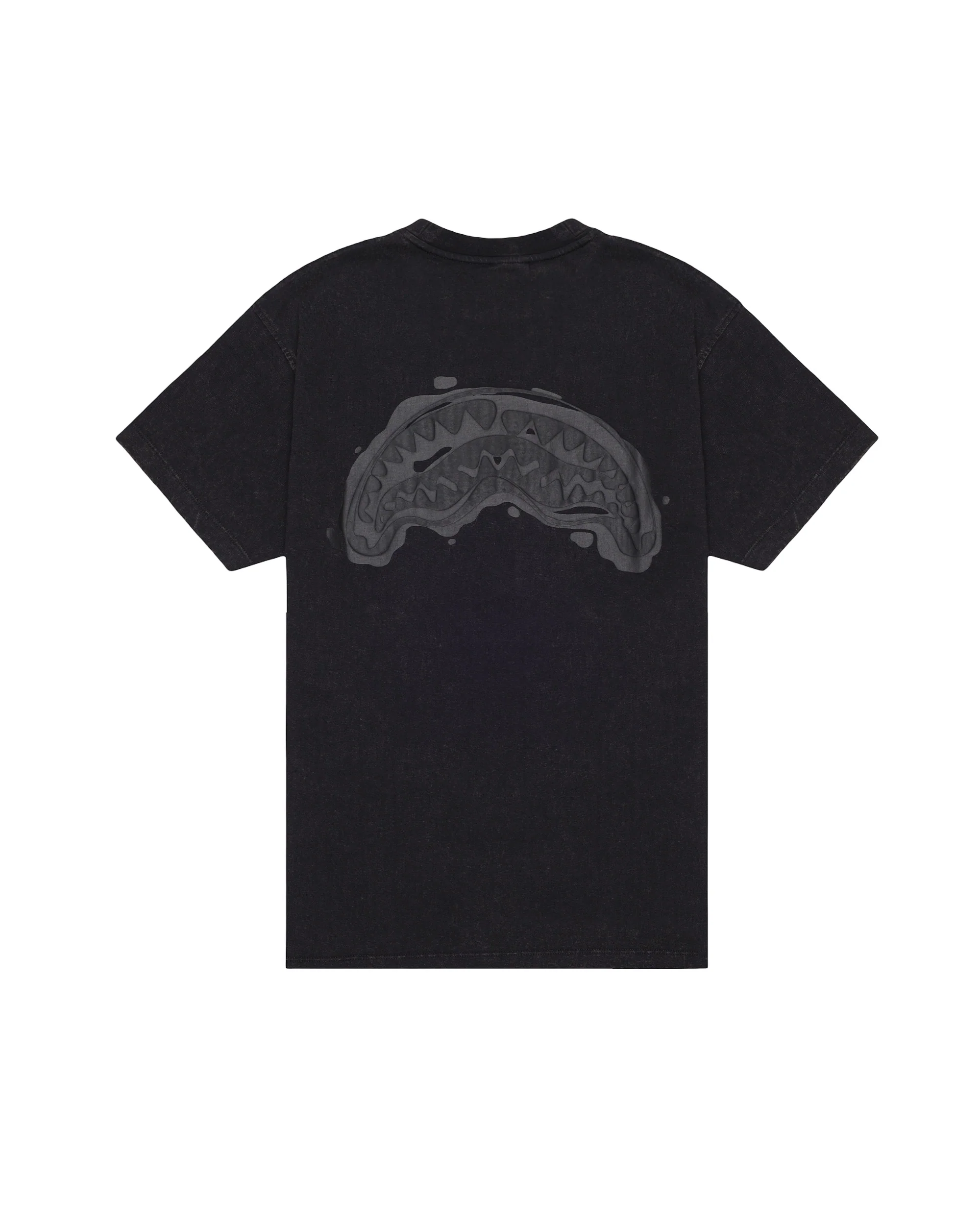STONE WASHED MELTED SHARK NEW REG T-SHIRT BLK - Image 3
