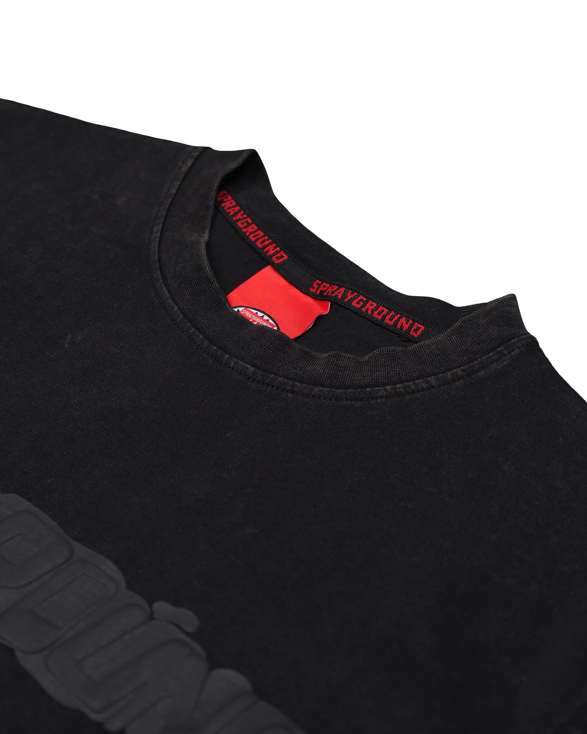 STONE WASHED MELTED SHARK NEW REG T-SHIRT BLK - Image 8