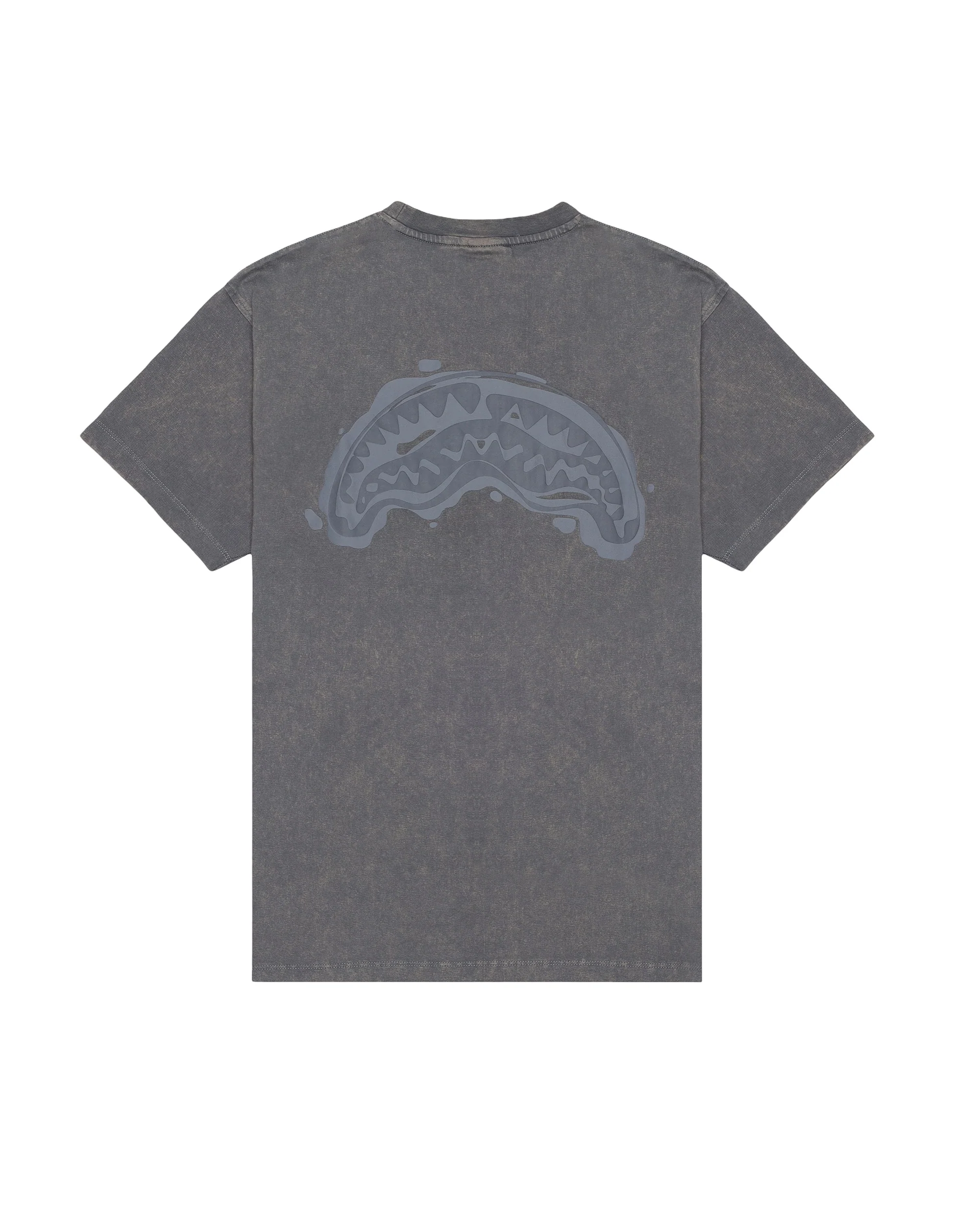 STONE WASHED MELTED SHARK REG T-SHIRT GREY - Image 2
