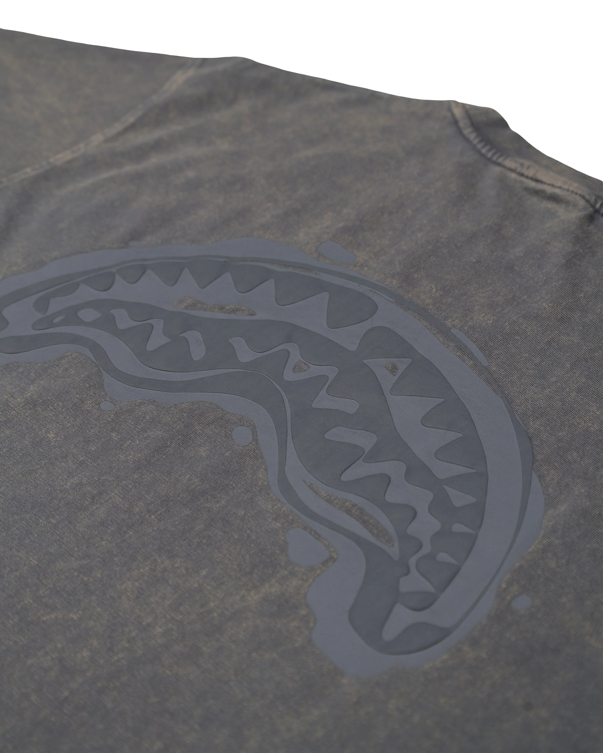 STONE WASHED MELTED SHARK REG T-SHIRT GREY - Image 7