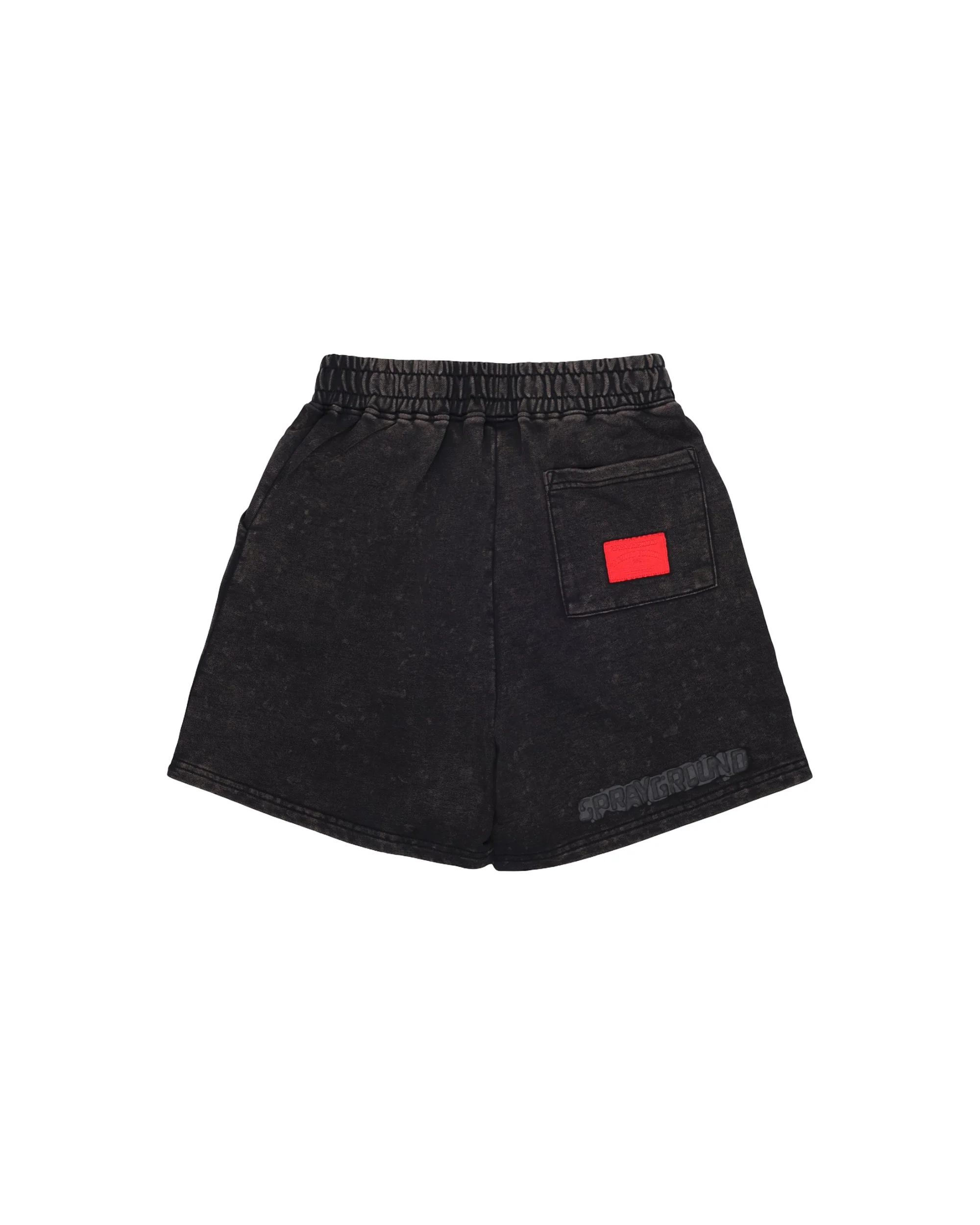 STONE WASHED MELTED SHARK SHORTS BLK - Image 3