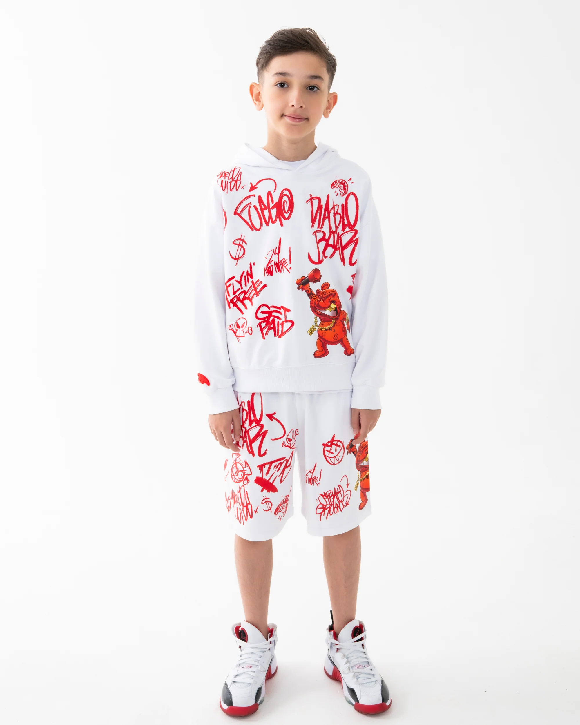 VANDAL DIABLO BEAR WHITE OVER HOODIE - Image 2