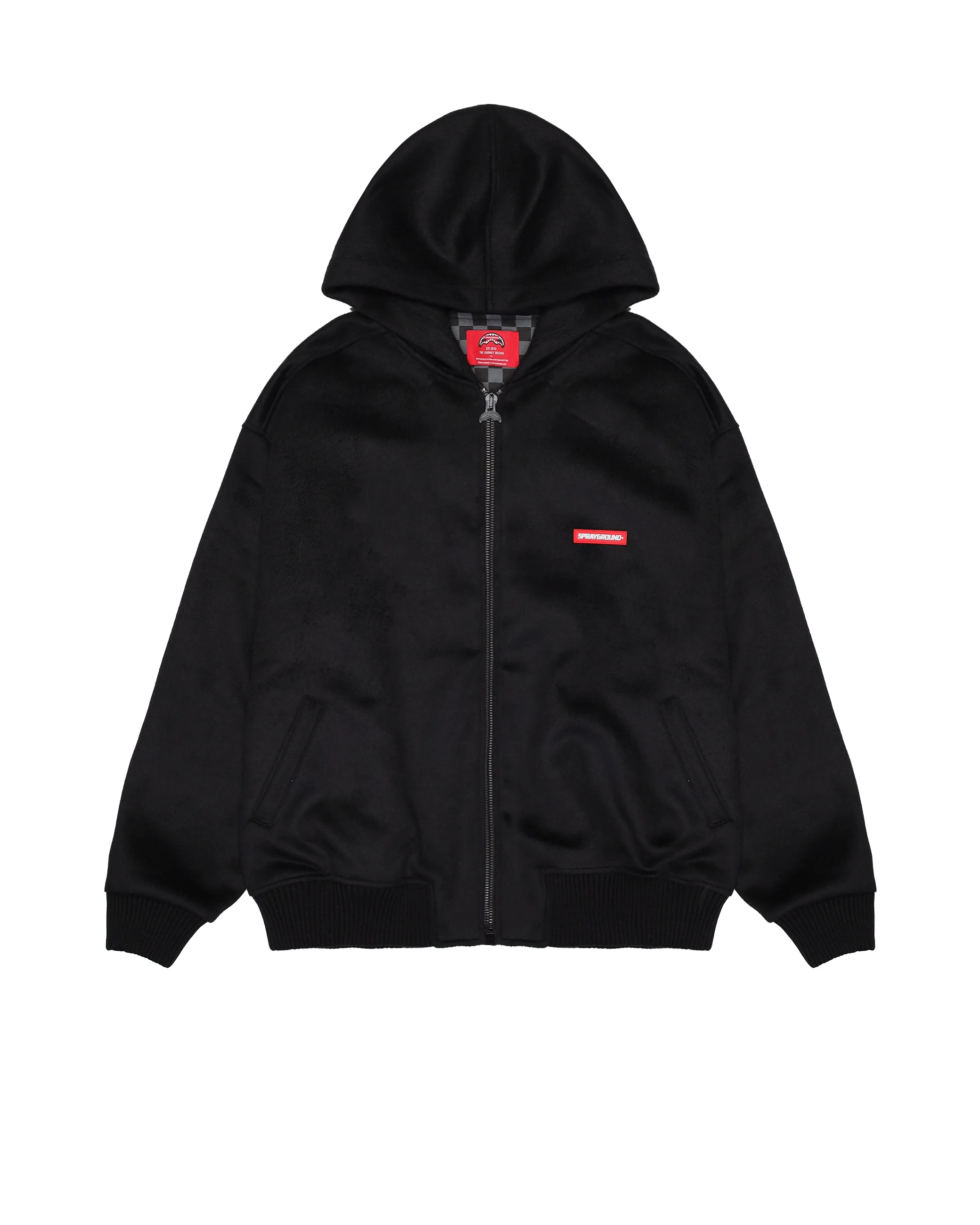 VELOUR FABRIC FULL-ZIP JACKET