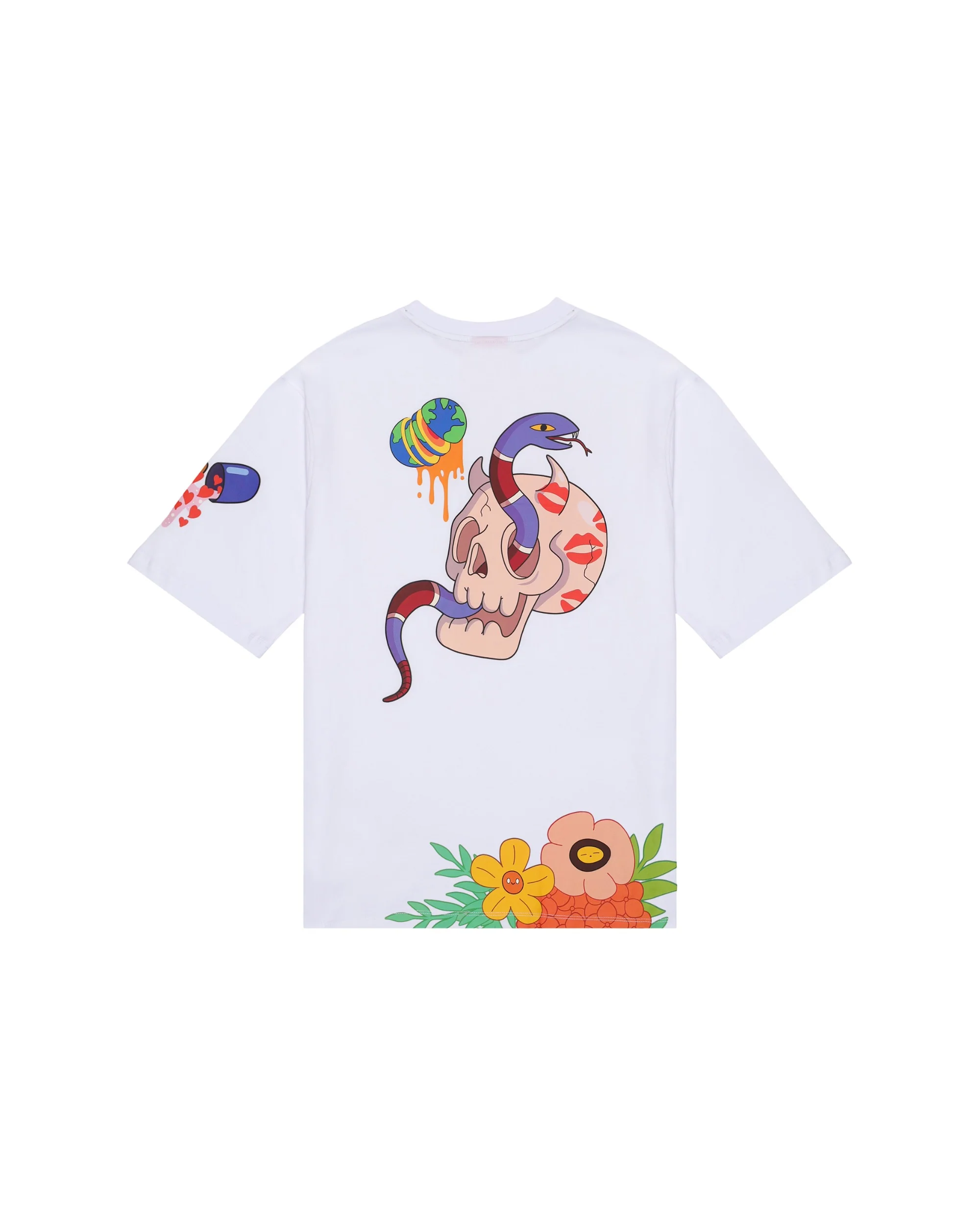 WTF SKULL VOER T-SHIRT WHT - Image 2